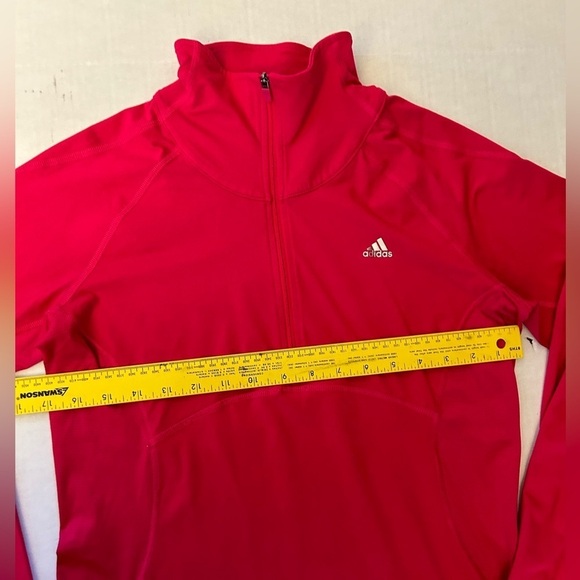 Adidas Climate women’s pullover active wear qtr zip long sleeve top Sz-M. Y13 - Picture 9 of 10